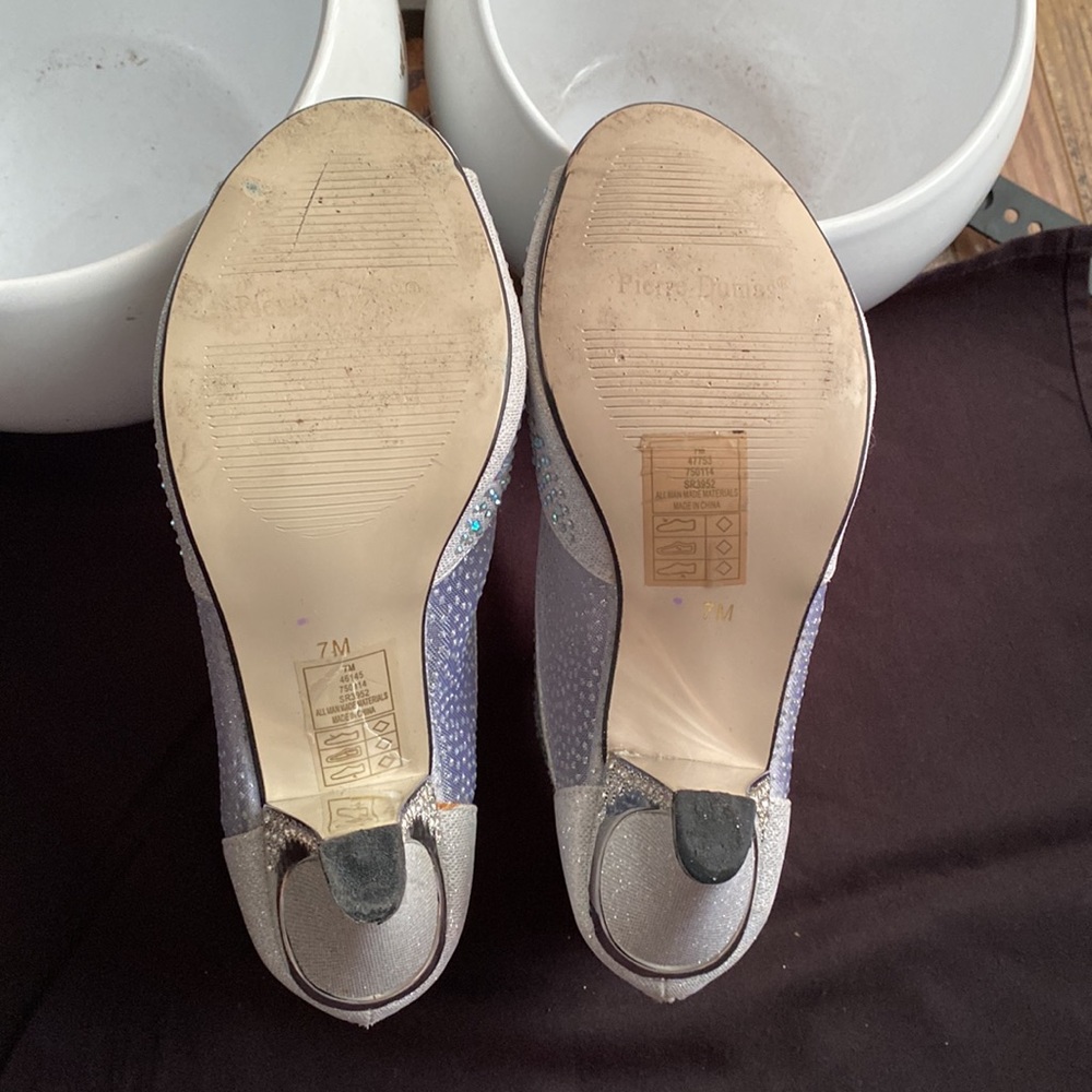 Pierre Dumas silver pee toe shoes - Picture 7 of 12